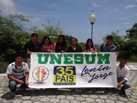 FEUE-UNESUM PRESENTE EN LA ULEAM EN MANTA. REUNIÓN DEL CONSEJO NACIONAL DE LA FEUE. RESPALDO PROYECTO POLÍTICO DE ALIANZA PAÍS Y LA CANDIDATURA PRESIDENCIAL DE LENÍN MORENO.