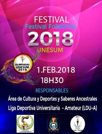 FESTIVAL FOLKLÓRICO 2018 UNESUM