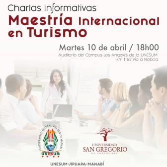 PARA PROFESIONALES DOCENTES ESTUDIANTES Y PÚBLICO EN GENERAL ATENCIÓN IMPORTANTE MAESTRÍA INTERNACIONAL EN TURISMO