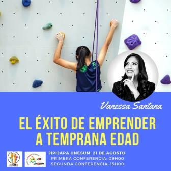 INVITACIÓN A CONFERENCIA MAGISTRAL “EL ÉXITO DE EMPRENDER A TEMPRANA EDAD”