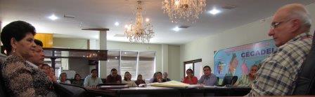 REUNIÓN DE TRABAJO RECTOR DECANOS COORDINADORES DIRECTORES FEUE Y COLABORADORES ADMINISTRATIVOS EN LA UNESUM