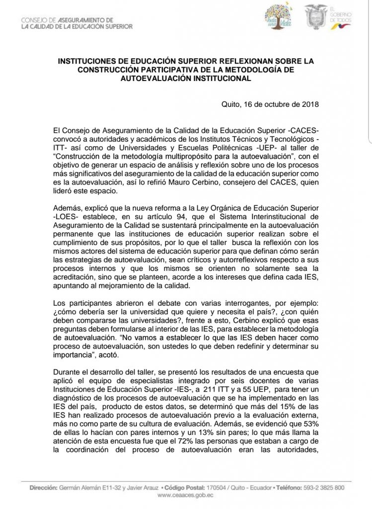 INSTITUCIONES DE EDUCACIÓN SUPERIOR REFLEXIONAN SOBRE CONSTRUCCIÓN PARTICIPATIVA