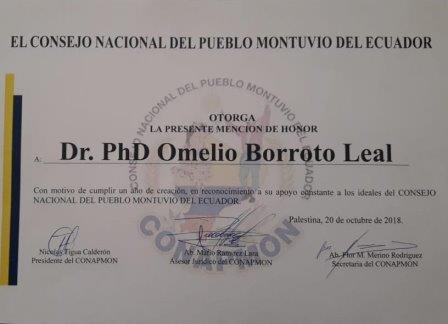 UNESUM RECIBE MENCIONES DE HONOR