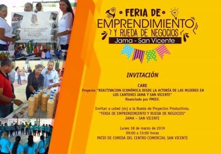 UNIVERSIDAD ESTATAL DEL SUR DE MANABÍ PRESENTE EN FERIA DE EMPRENDIMIENTO Y RUEDA DE NEGOCIOS EN EL CANTÓN SAN VICENTE